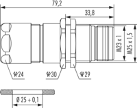 M23 RJ45 panel connector, Circular Connector, Connector, M23