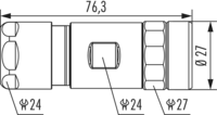 M23 Fast Ethernet PoE cable connector, M23, Circular Connector, Connector