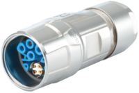 M23 Hybrid Typ 1 Kabelsteckverbinder, Rundsteckverbinder, Steckverbinder, Messing, M23, Hybrid