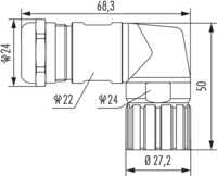 M23 Signal Winkelkabelsteckverbinder, Rundsteckverbinder, Steckverbinder, M23, Signal