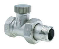 Threaded-joint radiator return straight type adjustable
