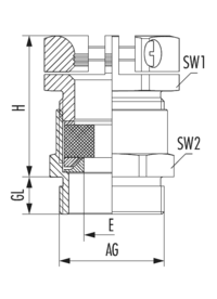 DIN 46320 ZSE, Kabelverschraubung