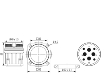 M40 Leistung Gerätesteckverbinder, Rundsteckverbinder, Steckverbinder, M40, Leistung