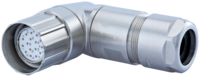 M23 Signal right angle cable connector, Circular Connector, Connector, M23, Signal