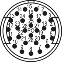 M27 Signal Insertions de contact – 28 pôles, Circular Connector, Connector, M27