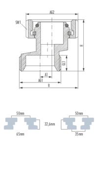 Excenter for connection fittings
