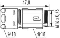 M16 Kupplungssteckverbinder, Rundsteckverbinder, Steckverbinder, M16