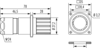 M23 Hybrid Typ 1 Gerätesteckverbinder, M23, Rundsteckverbinder, Steckverbinder, Leistung