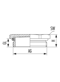 Plug V-Ms-Ex with o-ring, Cable Gland