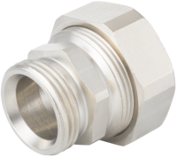 Steel pipe adapter with Eurocone external thread