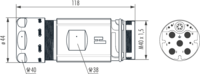 M40 Hybrid coupler connector