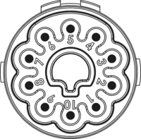 M23 Puissance Insertions de contact – 10 pôles, Circular Connector, Connector, M23, Power