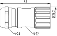 M23 Signal INOX Kabelsteckverbinder, Rundsteckverbinder, Steckverbinder