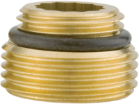 Connector nipple made of brass