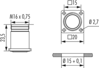 M16 INOX Connecteur d'appareil, Circular Connector, Connector