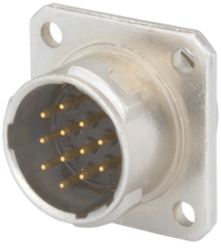 Miniatur Connecteur d'appareil avec bride, Circular Connector, Connector