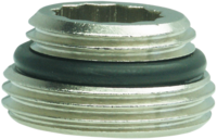 Connector nipple made of nickel plated brass