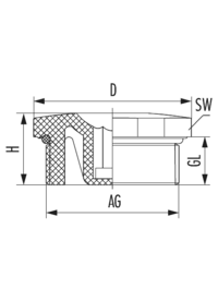 Bouchon V-Ex avec joint torique, Cable Gland