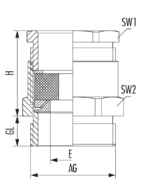 DIN 46320 SE, Kabelverschraubung