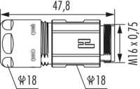 M16 Connecteur de couplage, Circular Connector, Connector, M16