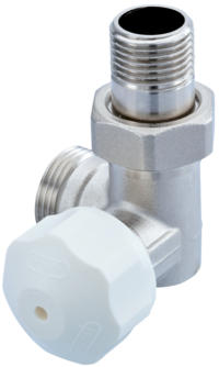 Thermostatic valve angular shape right