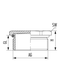 Bouchon V-INOX-Ex d avec joint torique, Cable Gland