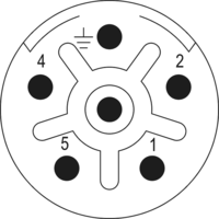M23 Puissance Insertions de contact – 6 pôles, Circular Connector, Connector, M23, Power