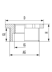 Reduzierung R-FS, Kabelverschraubung