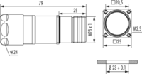 M23 RJ45 panel connector, Circular Connector, Connector, M23