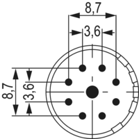 M23 Signal Kontakteinsätze – 9-polig, Rundsteckverbinder, Steckverbinder, M23, Signal