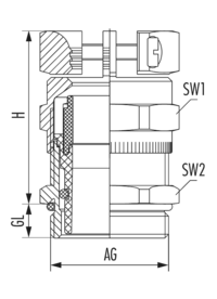 HSK-MZ-EMV-PVDF-Ex, Kabelverschraubung