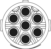 M16 inserts – 7-pole, Circular Connector, Connector, M16
