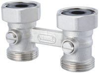 Zweirohranschlussblock Durchgangsform