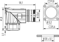 M23 Signal panel connector