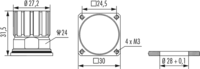 M23 Signal panel connector, Signal, M23, Circular Connector, Connector
