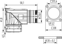 M23 Signal panel connector