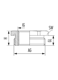 Reduzierung RS-INOX, Kabelverschraubung