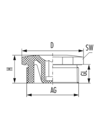 Verschluss V-NE, Kabelverschraubung