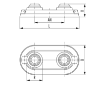 Doppel-Abdeckrosette