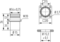 M16 Gerätesteckverbinder, Rundsteckverbinder, Steckverbinder, M16