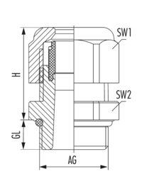 HSK-K-Ex-Active, Kabelverschraubung