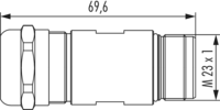 M23 Power INOX coupler connector, Circular Connector, Connector