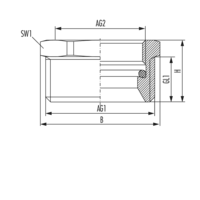 Reduction with external thread