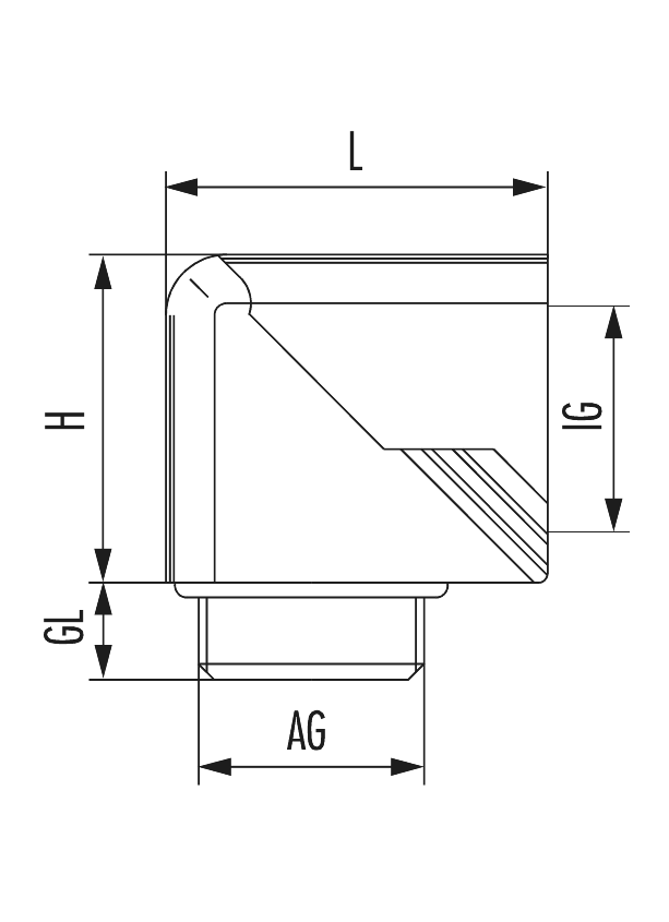 90° Snap Elbow with o-ring, Cable Gland
