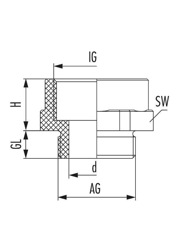 Adapter E-M-PA, Cable Gland