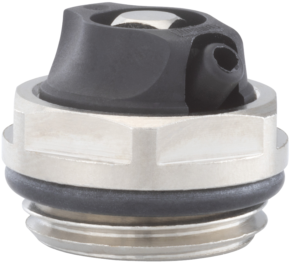 Air bleeder valve turnable with o-ring