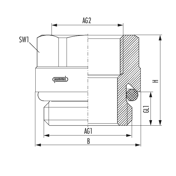 Anschlussstopfen verstärkt