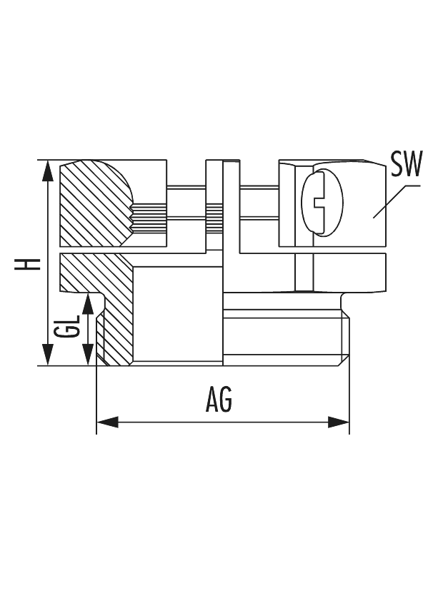 Compression clamp KLE, Cable Gland