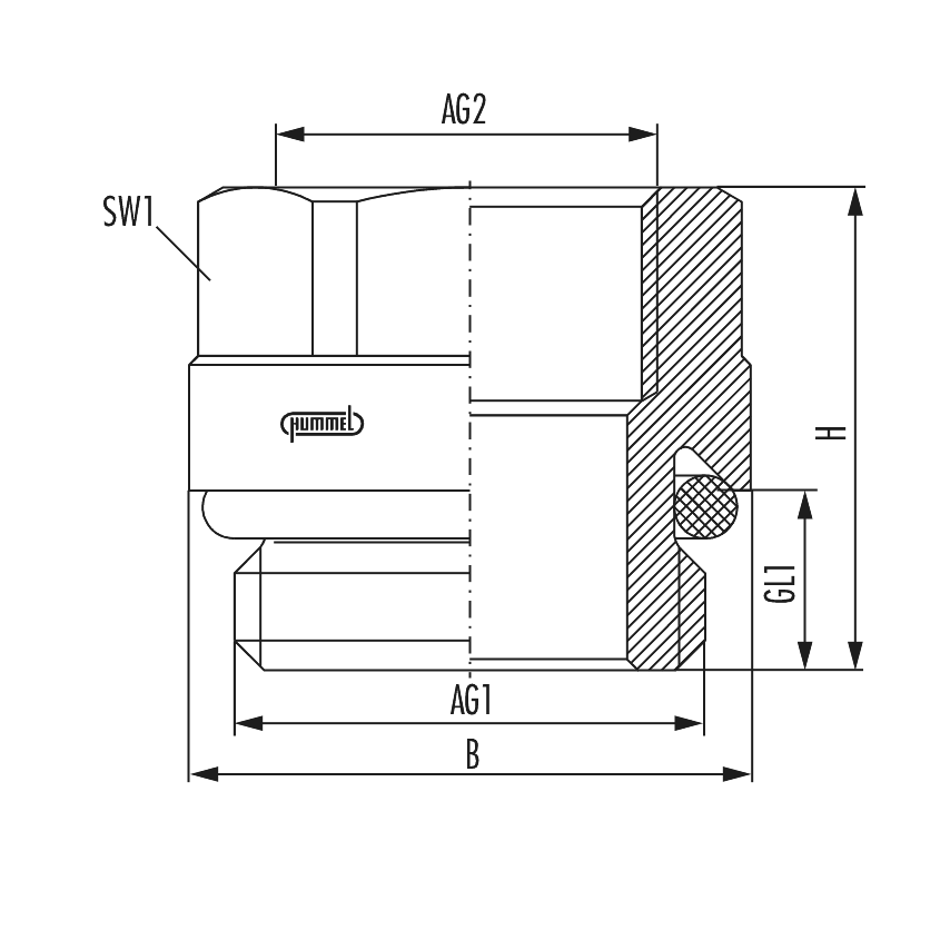 Connection plug reinforced