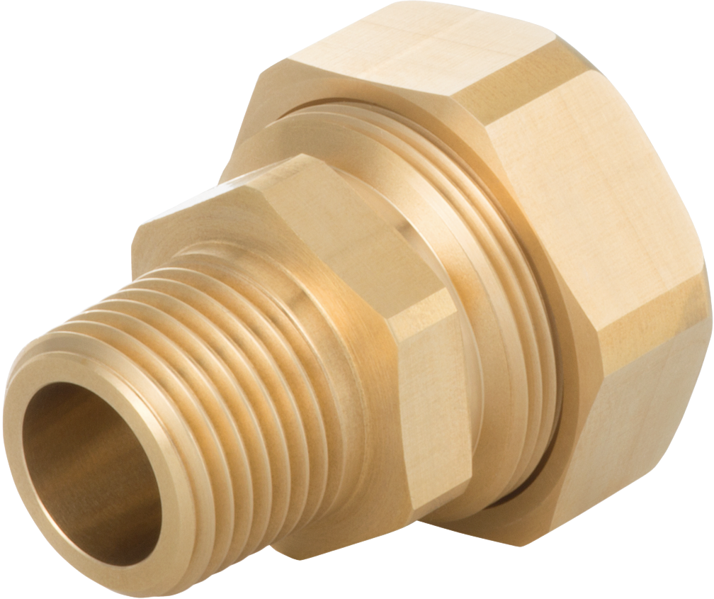 Drinking water steel pipe adapter with external thread